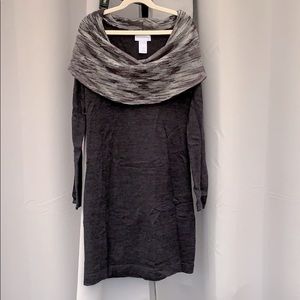 Soft Surroundings Navy Cowl Collar tunic/dress xs